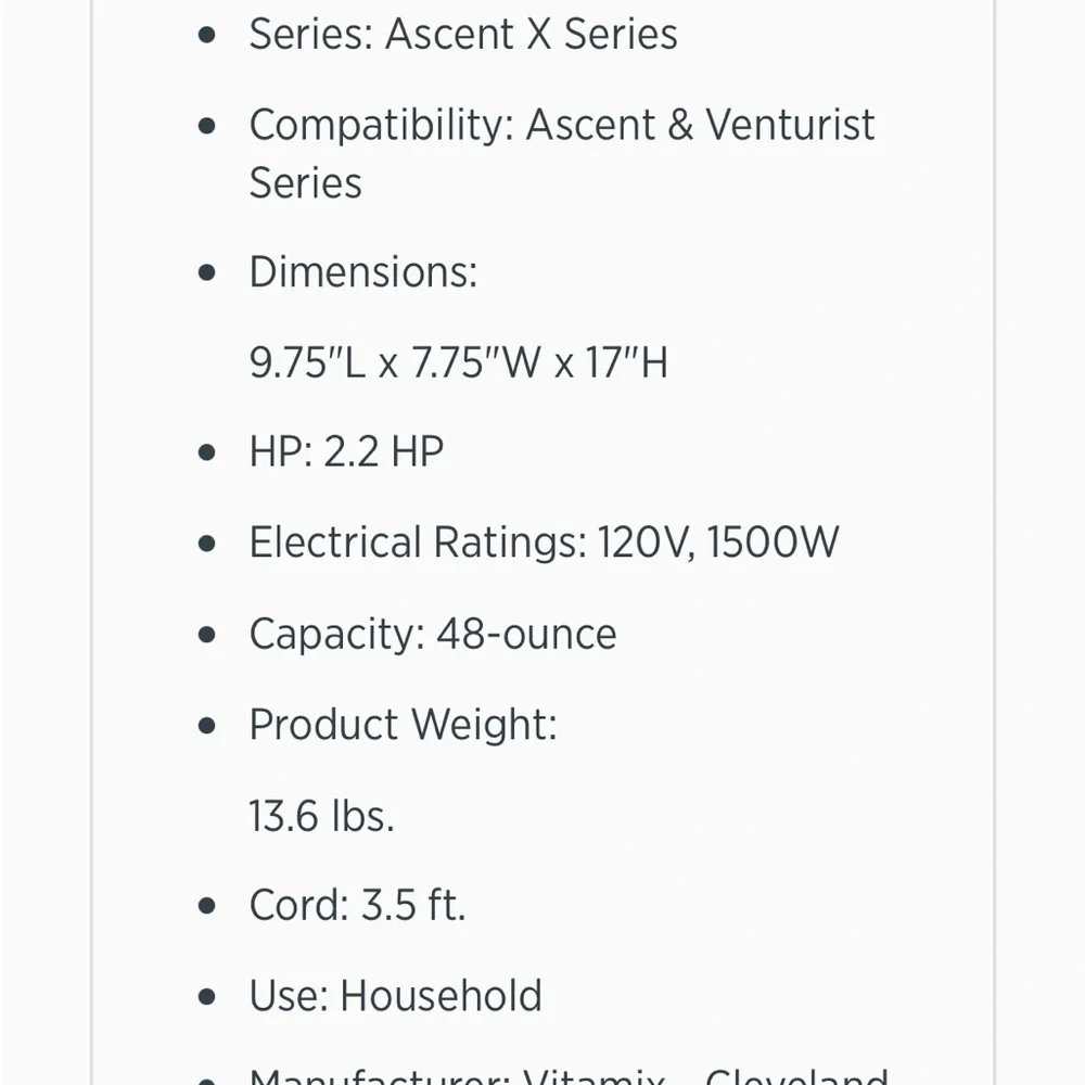 Vitamix Ascent X3- Brand New in box- will ship today! - Picture 4 of 6